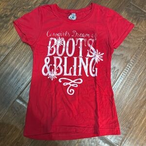 Cowgirls Dream of Boots and Bling Tee